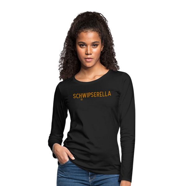 Schwipserella - Frauen Premium Langarmshirt - Schwarz