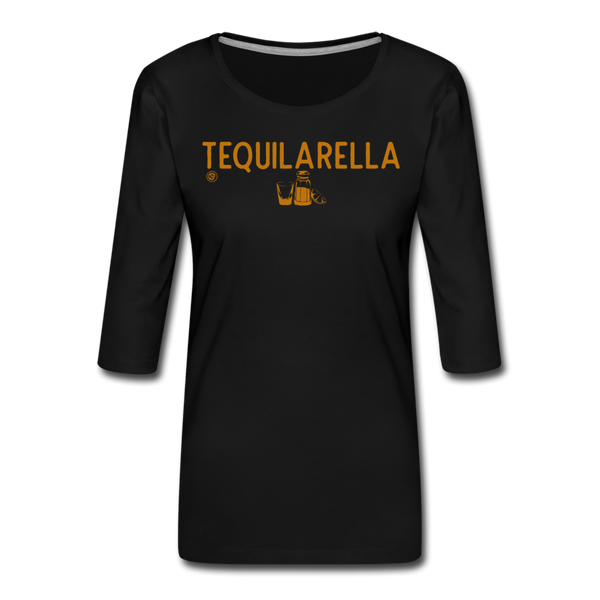 Tequilarella - Frauen Premium 3/4-Arm Shirt - Schwarz