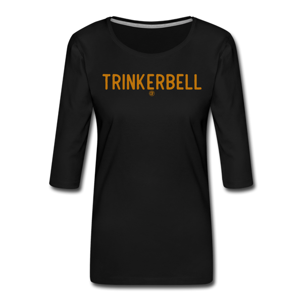 Trinkerbell - Frauen Premium 3/4-Arm Shirt - Schwarz