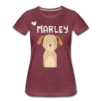 Marley Women’s Premium T-Shirt - Bordeauxrot meliert
