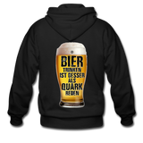 Bier trinken ist besser als Quark reden- Heavyweight Kapuzenjacke - Schwarz
