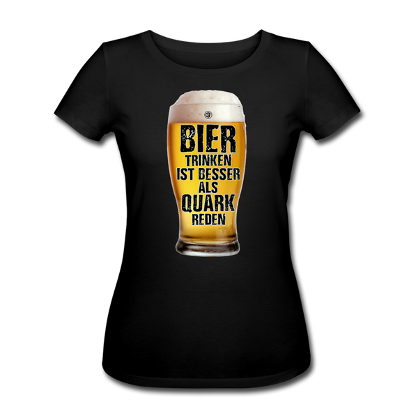 Bier trinken ist besser als Quark reden - Bio-T-Shirt von Stanley & Stella - Schwarz