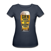 Bier trinken ist besser als Quark reden - Bio-T-Shirt von Stanley & Stella - Navy