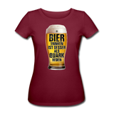 Bier trinken ist besser als Quark reden - Bio-T-Shirt von Stanley & Stella - Burgunderrot