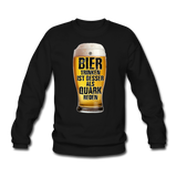 Bier trinken ist besser als Quark reden - Pullover - Schwarz