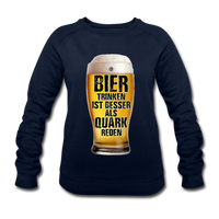 Bier trinken ist besser als Quark reden - Bio-Sweatshirt von Stanley & Stella - Navy