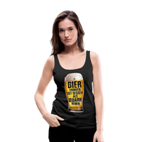Bier trinken ist besser als Quark reden - Premium Tank Top - Schwarz