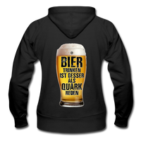 Bier trinken ist besser als Quark reden - Heavyweight Kapuzenjacke - Schwarz