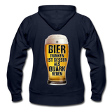 Bier trinken ist besser als Quark reden - Heavyweight Kapuzenjacke - Navy