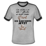 Ich verliebe mich alle 11 Minuten in einen neuen Drink - Retro-T-Shirt - Grau meliert/Schwarz