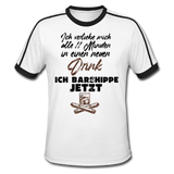 Ich verliebe mich alle 11 Minuten in einen neuen Drink - Retro-T-Shirt - Weiß/Schwarz