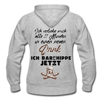 Ich verliebe mich alle 11 Minuten in einen neuen Drink - Frauen Heavyweight Kapuzenjacke - Grau meliert