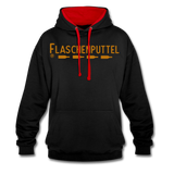 Flaschenputtel - Kontrast-Hoodie - Schwarz/Rot