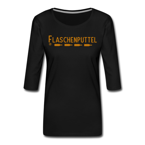 Flaschenputtel - Frauen Premium 3/4-Arm Shirt - Schwarz