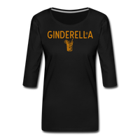 Ginderella - Frauen Premium 3/4-Arm Shirt - Schwarz