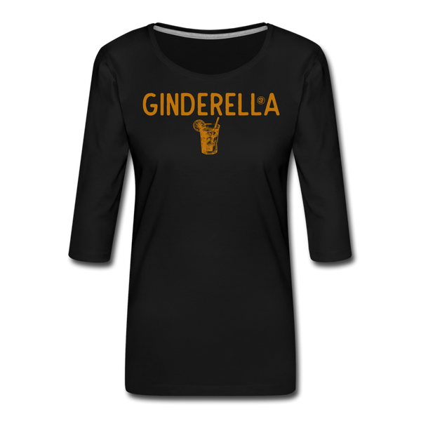 Ginderella - Frauen Premium 3/4-Arm Shirt - Schwarz