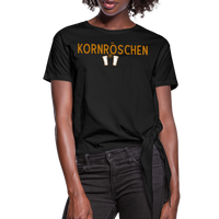 Kornröschen - Frauen Knotenshirt - Schwarz
