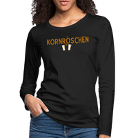 Kornröschen - Frauen Premium Langarmshirt - Schwarz