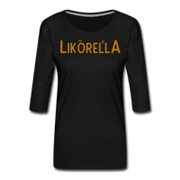 Likörella - Frauen Premium 3/4-Arm Shirt - Schwarz