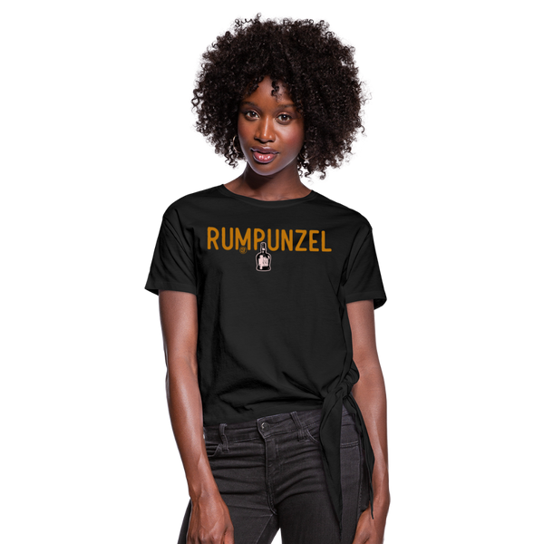 Rumpunzel - Frauen Knotenshirt - Schwarz