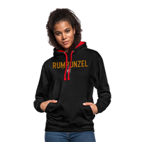Rumpunzel - Kontrast-Hoodie - Schwarz/Rot
