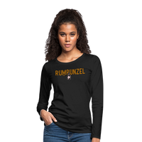 Rumpunzel - Frauen Premium Langarmshirt - Schwarz