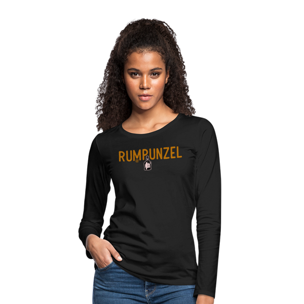 Rumpunzel - Frauen Premium Langarmshirt - Schwarz