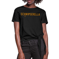 Schwipserella - Frauen Knotenshirt - Schwarz