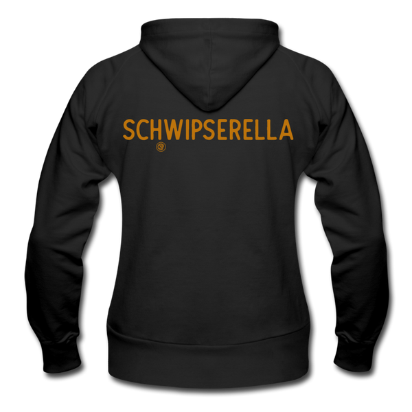 Schwipserella - Frauen Heavyweight Kapuzenjacke - Schwarz