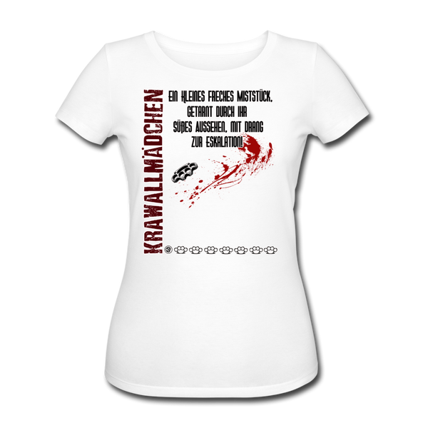 Krawallmädchen - Frauen Bio-T-Shirt von Stanley & Stella - Weiß