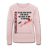 Krawallmädchen - Frauen Bio-Sweatshirt von Stanley & Stella - Rosa-Creme meliert