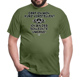 Darf ich mich kurz vorstellen... - Männer T-Shirt - Militärgrün