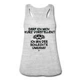 Darf ich mich kurz vorstellen... - Federleichtes Frauen Tank Top - Grau meliert