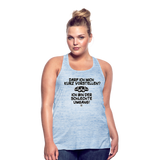 Darf ich mich kurz vorstellen... - Federleichtes Frauen Tank Top - Blau meliert
