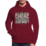 Willst du meine einzige Kontaktperson gemäss... - Bio-Hoodie von Stanley & Stella - Burgunderrot