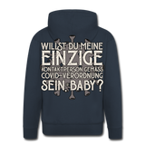 Willst du meine einzige Kontaktperson gemäss...Männer Premium Kapuzenjacke - Navy