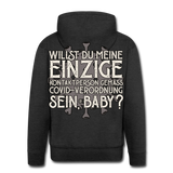 Willst du meine einzige Kontaktperson gemäss...Männer Premium Kapuzenjacke - Anthrazit