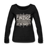 Willst du meine einzige Kontaktperson gemäss... - Frauen Bio-Langarmshirt von Stanley & Stella - Schwarz