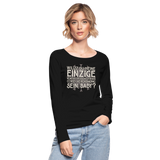 Willst du meine einzige Kontaktperson gemäss... - Frauen Bio-Langarmshirt von Stanley & Stella - Schwarz