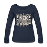 Willst du meine einzige Kontaktperson gemäss... - Frauen Bio-Langarmshirt von Stanley & Stella - Navy