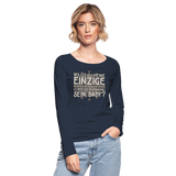 Willst du meine einzige Kontaktperson gemäss... - Frauen Bio-Langarmshirt von Stanley & Stella - Navy