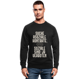 Suche asoziale Kontakte soziale sind ja verboten - Männer Bio-Sweatshirt von Stanley & Stella - Schwarz