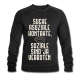 Suche asoziale Kontakte soziale sind ja verboten - Männer Bio-Sweatshirt von Stanley & Stella - Schwarz
