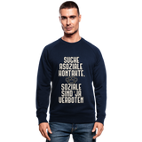 Suche asoziale Kontakte soziale sind ja verboten - Männer Bio-Sweatshirt von Stanley & Stella - Navy