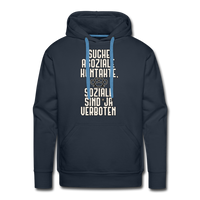 Suche asoziale Kontakte soziale sind ja verboten - Männer Premium Hoodie - Navy