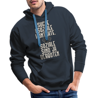 Suche asoziale Kontakte soziale sind ja verboten - Männer Premium Hoodie - Navy