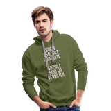 Suche asoziale Kontakte soziale sind ja verboten - Männer Premium Hoodie - Olivgrün