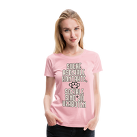Suche asoziale Kontakte soziale sind ja verboten - Women's Premium T-Shirt - Hellrosa