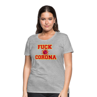 Fuck Corona - Premium T-Shirt - Grau meliert
