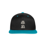 Suche asoziale Kontakte soziale sind ja verboten - Kontrast Snapback Cap - Schwarz/Türkis